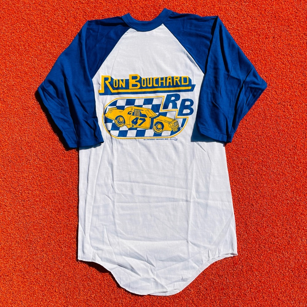 80’s vintage Ron Bouchard #47 racing tee . Size M